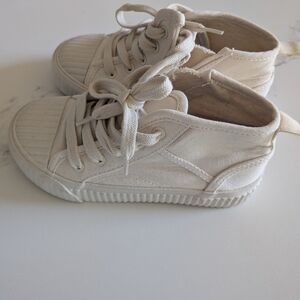 Zara Kids Off-White Canvas Sneakers